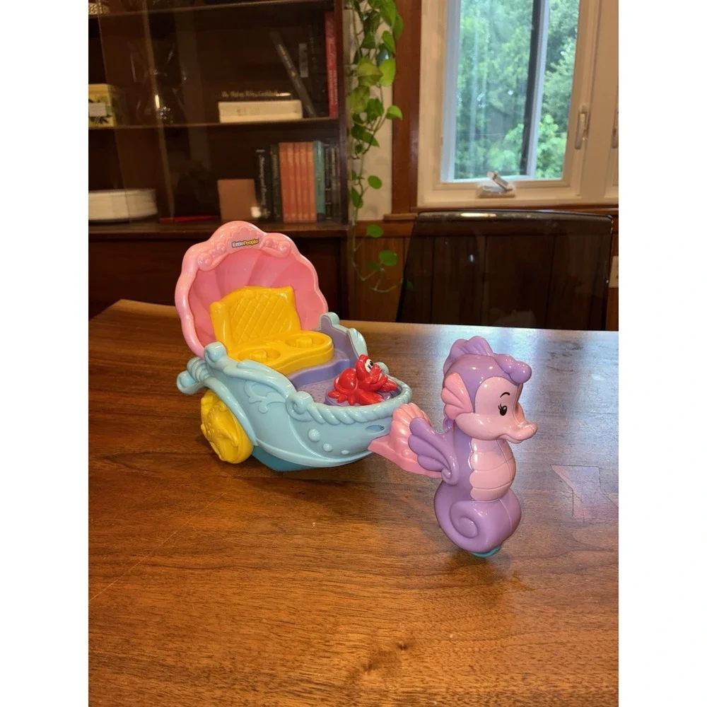 Fisher Price Little People Disney Little Mermaid Ariel's Musical Coach Carriage